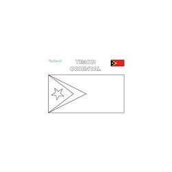 Coloriage du drapeau du Timor Oriental