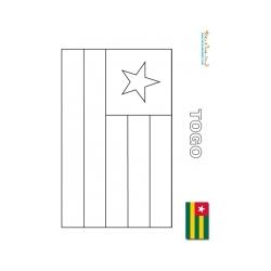 Coloriage du drapeau du Togo