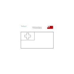 Coloriage du drapeau des Tonga