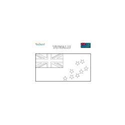 Coloriage du drapeau des Tuvalu