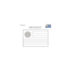Coloriage du drapeau de l'Uruguay