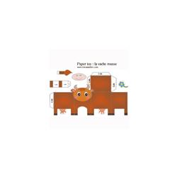 Vache rousse en papier à imprimer
