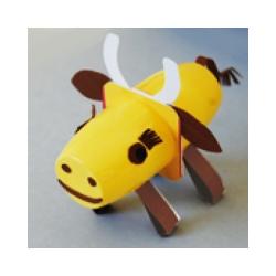 Vache en pots recylés
