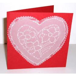 carte coeur de saint Valentin