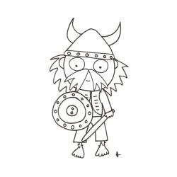 Coloriage d'un viking