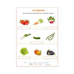 Exercice vocabulaire CP  - légumes