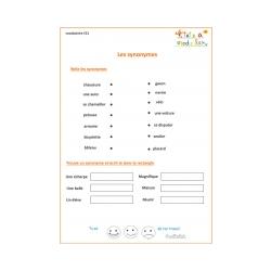 Vocabulaire : exercices de soutien scolaire pour les enfants en CE1 