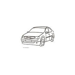Coloriage d'une voiture de ville basse