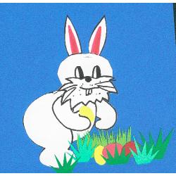 Lapin de Pâque à  découper et à coller