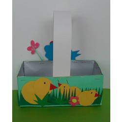 Panier  oeufs de Pâques poussin