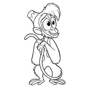 Coloriage Abu d'Aladdin