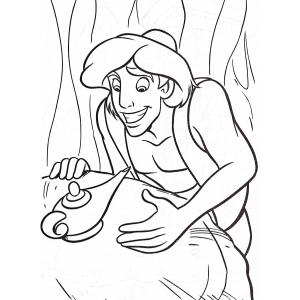 Coloriage Aladdin et la lampe magique