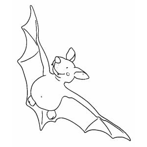 Coloriage d'une chauve souris à imprimer