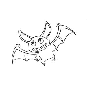 Coloriage chauve-souris marrante