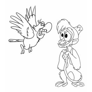 Coloriage d'Abu et Iago