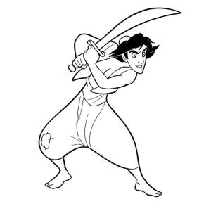 Coloriage d'Aladdin à imprimer