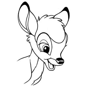 Coloriage de Bambi à imprimer 