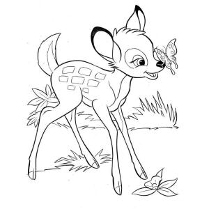 Coloriage de Bambi gratuit