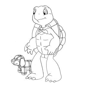 Coloriage de Franklin la tortue en pdf