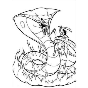 Coloriage de Jafar en seprent