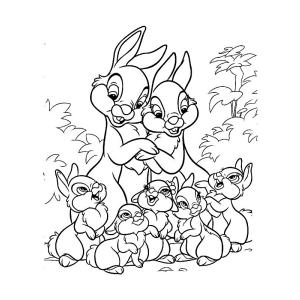 Coloriage de la famille de panpan