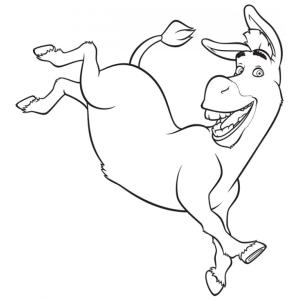 Coloriage de l'Âne de Shrek 