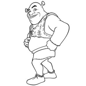 Coloriage de l'ogre Shrek