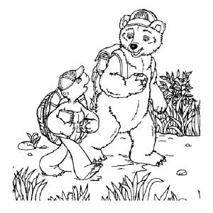 Coloriage de Mr Martin avec Franklin la tortue 