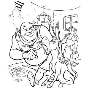 Coloriage de Shrek à imprimer 