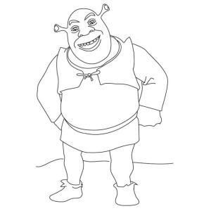 Coloriage de Shrek réaliste