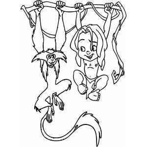 Coloriage de Tarzan enfant