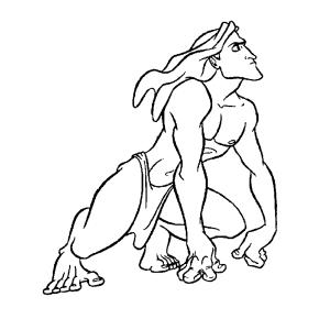 Coloriage de Tarzan gratuit