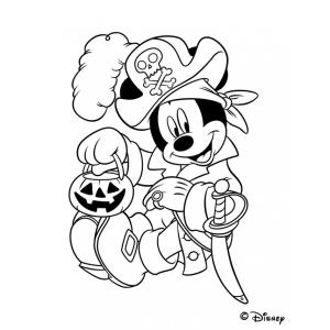 Coloriage Disney Halloween facile 