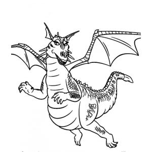 Coloriage du dragon de Shrek 