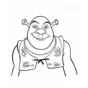 Coloriage du portrait de Shrek