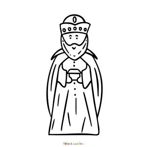 Coloriage du roi mage Balthazar