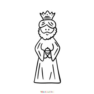 Coloriage du roi mage Gaspar