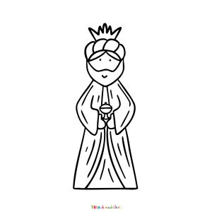 Coloriage du Roi Mage Melchior