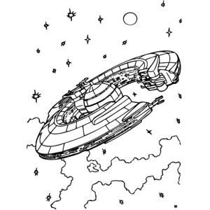 Coloriage du vaisseau de Star Wars