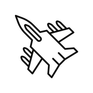 Coloriage d'un avion de chasse