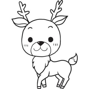 Coloriage d'un cerf bebe