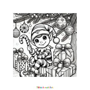 Coloriage d'un lutin farceur gratuit
