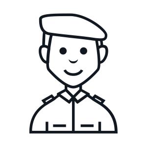 Coloriage d'un officier