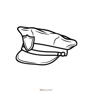 Coloriage d'un policier en pdf