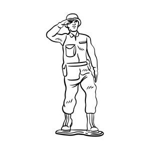 Coloriage d'un soldat