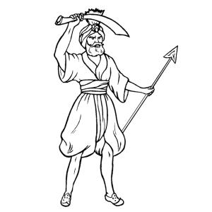 Coloriage d'un voleur d'Aladdin