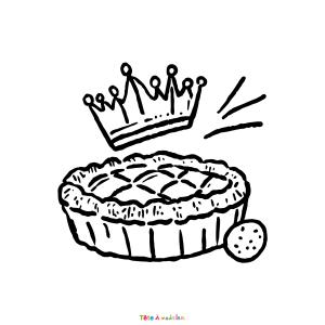 Coloriage Galette des Rois Aux Pommes
