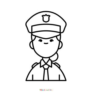 Coloriage d'une policière