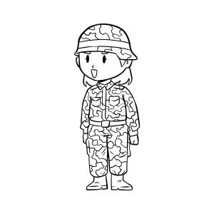 Coloriage de Veste de Militaire à Imprimer