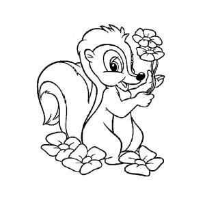 Coloriage Fleur de Bambi 